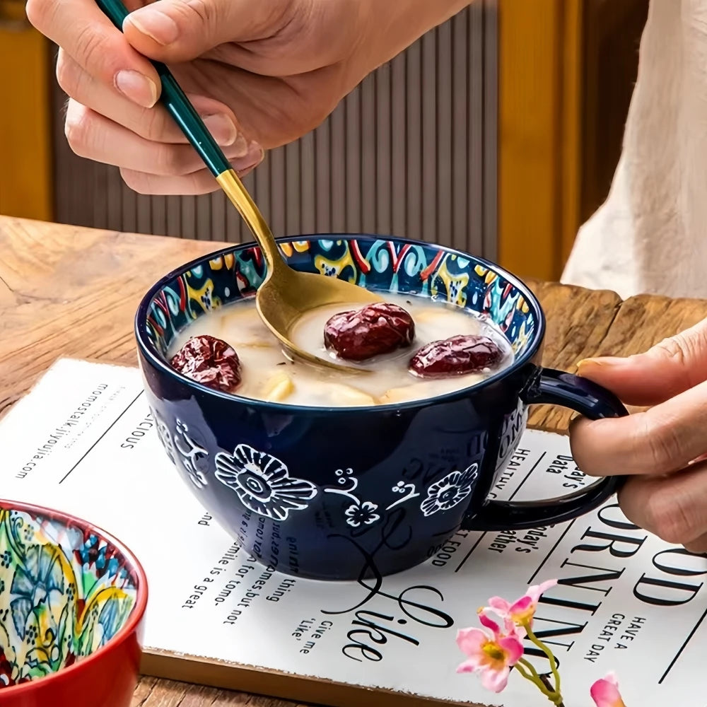 Tazza in ceramica per caffè e tè, quattro tinte profonde – dettaglio 3