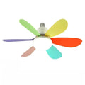 Ventilatore da soffitto da 30 W E27 con funzione di regolazione LED a distanza, adatto per soggiorno, studio – foto 6