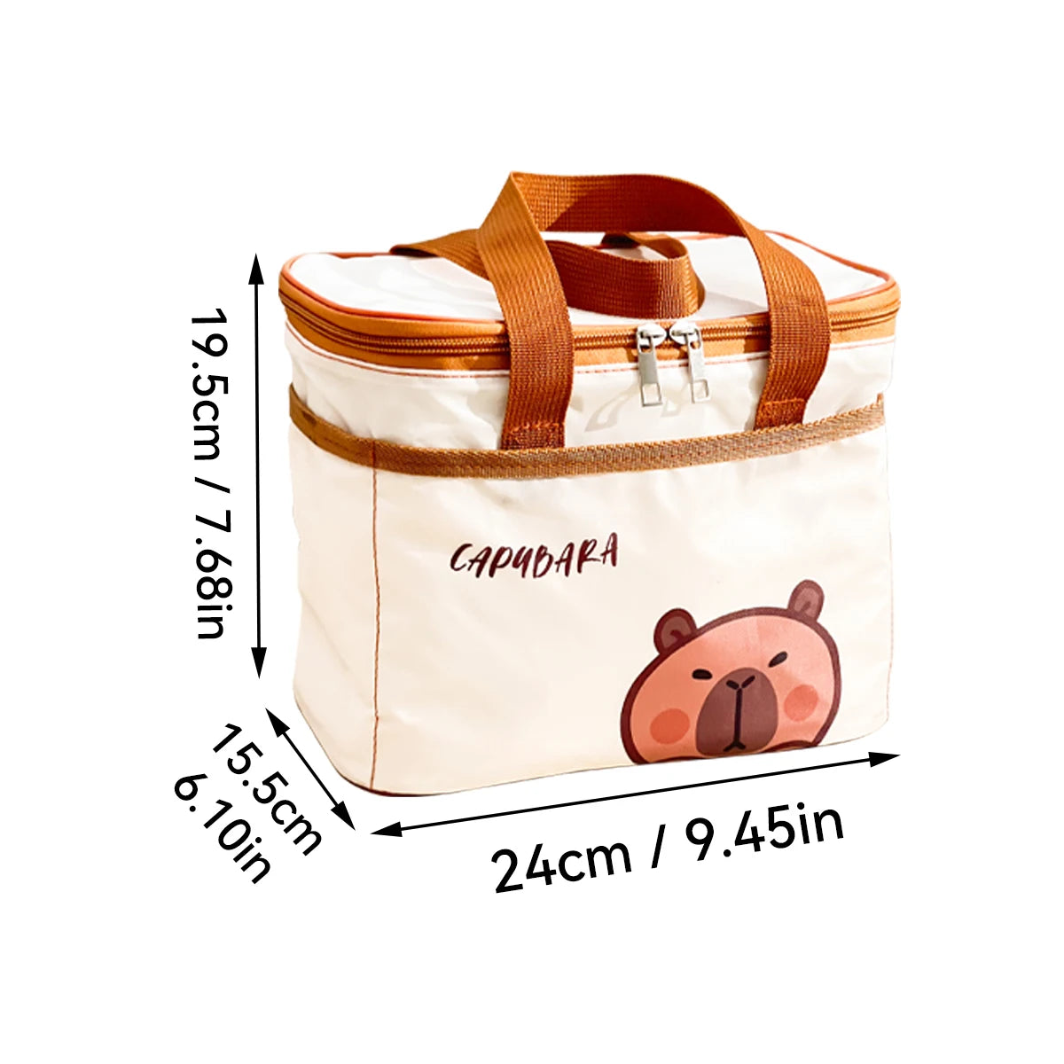 Borsa Termica per il Pranzo Capybara Impermeabile – foto 10