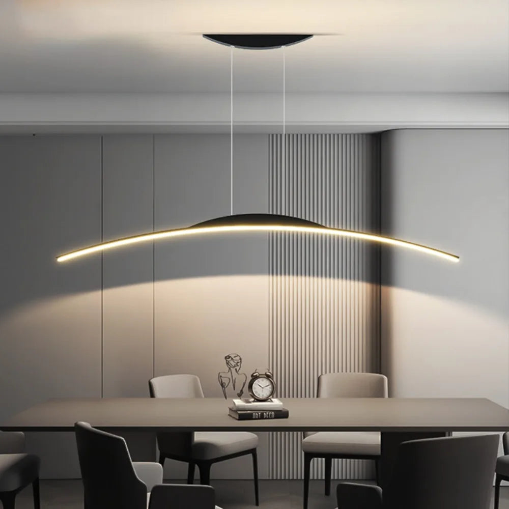 Lampada a sospensione lineare LED, 100 o 120 cm, nera o bianca