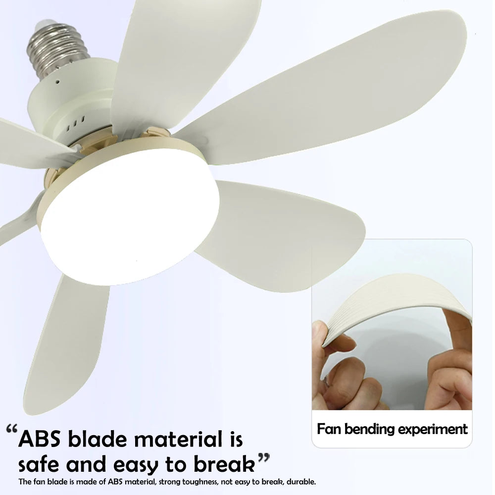 Ventilatore da soffitto con luce E27 e telecomando, 20-40W – dettaglio 3