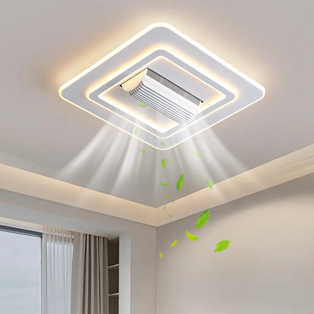 Ventilatore da Soffitto Invisibile Senza Pale con Luce LED, Telecomando Intelligente per Camera da Letto e – foto 6