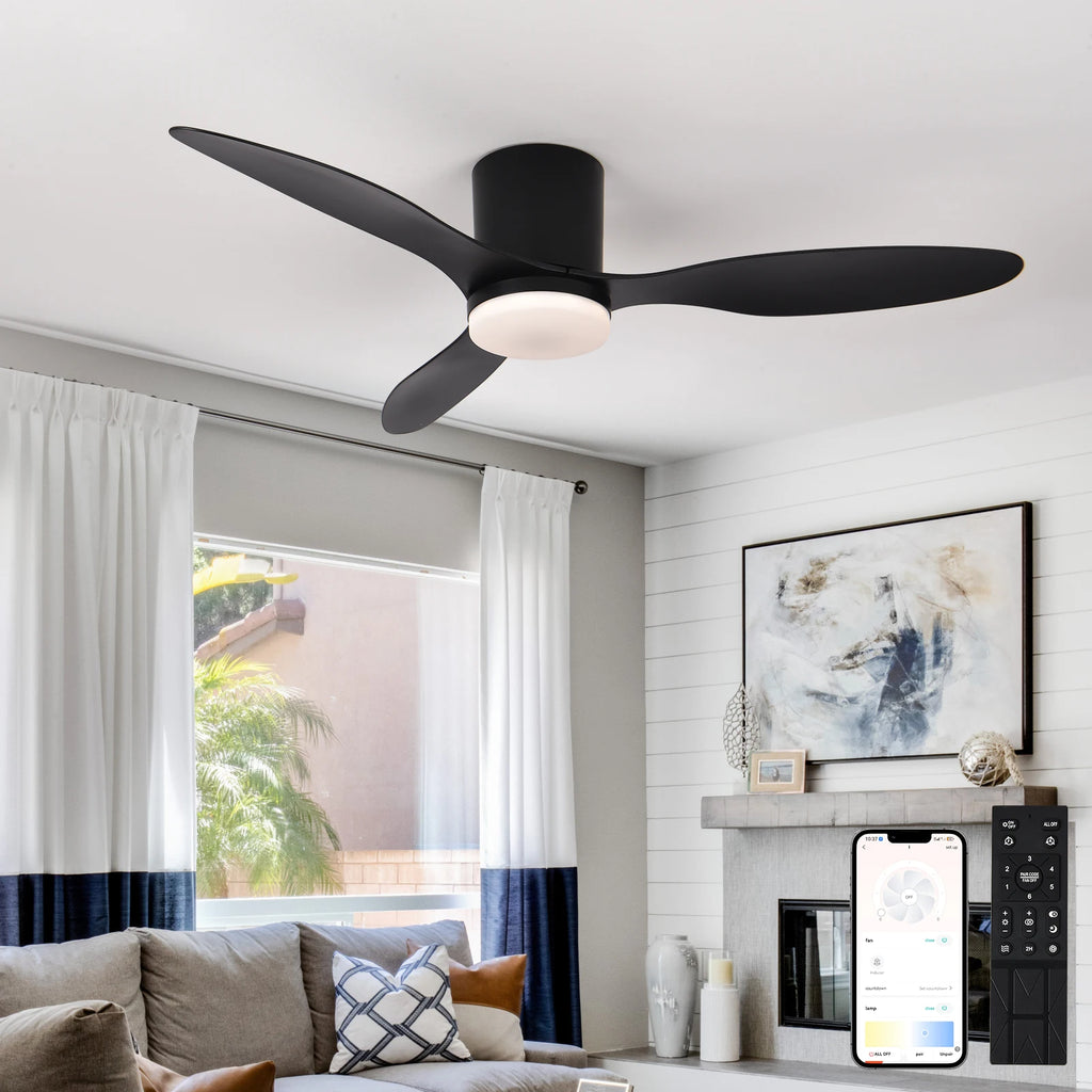 Ventilatore da soffitto motore DC a profilo basso, senza luce – dettaglio 2