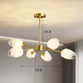 Lampadario a rami con fiori in vetro, da 6 a 18 luci – dettaglio 15