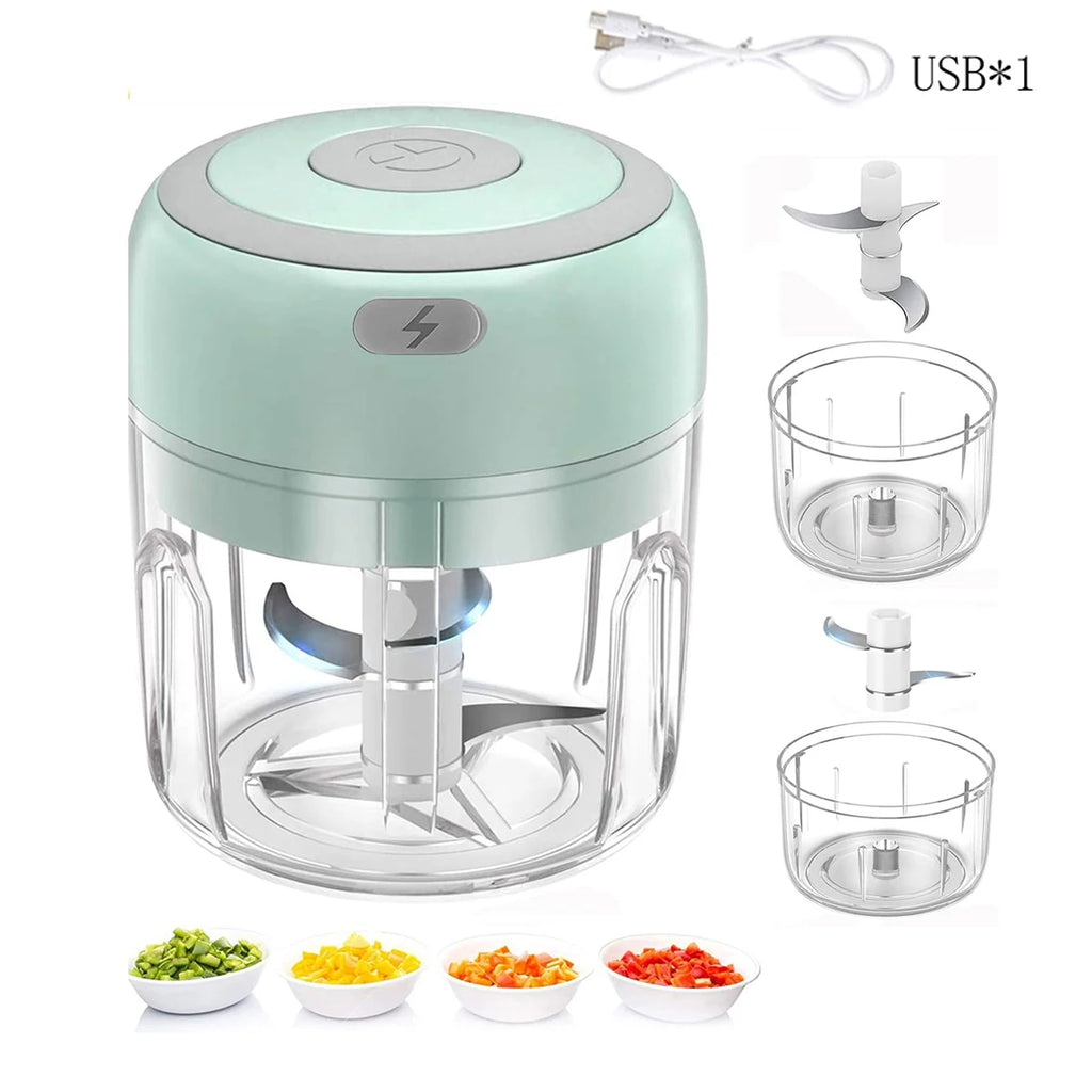 Mini tritatutto elettrico USB ricaricabile, 100 e 250 ml