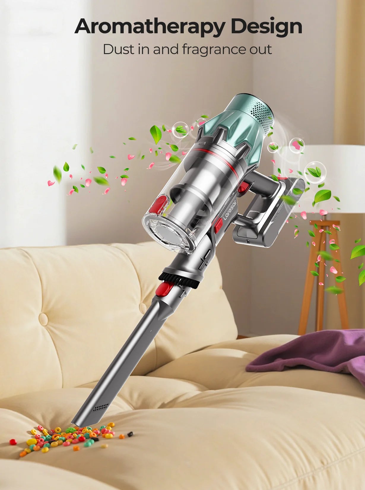 Aspirapolvere senza fili palmare, 600 W, tubo lungo per divani – dettaglio 5