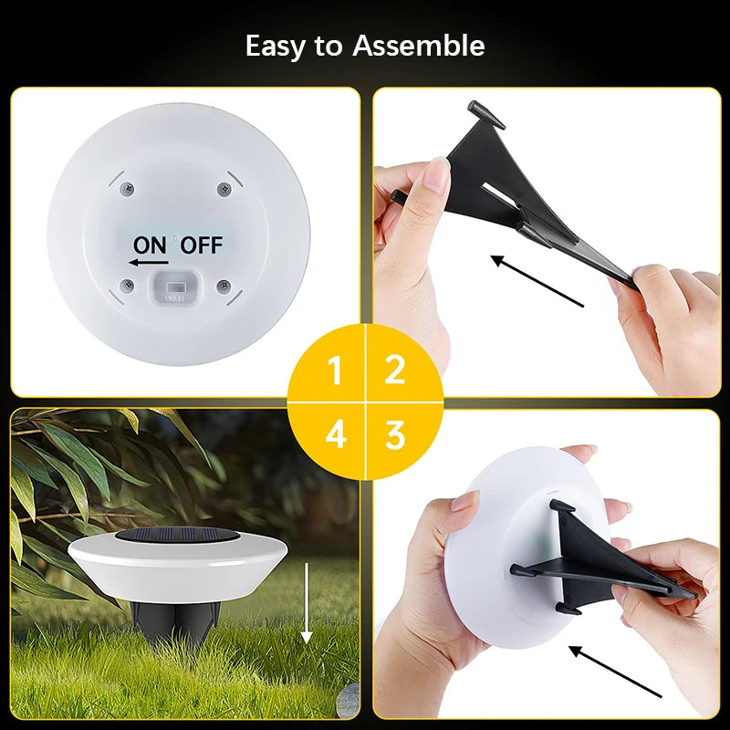 Lampade solari da terra a LED, 14 LED, set da 1 o 4 – dettaglio 4
