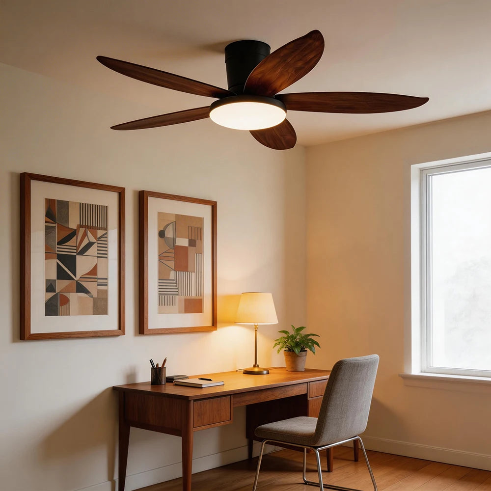 Ventilatore da soffitto con luce, 3 o 5 pale, da 65 a 110 cm – dettaglio 4