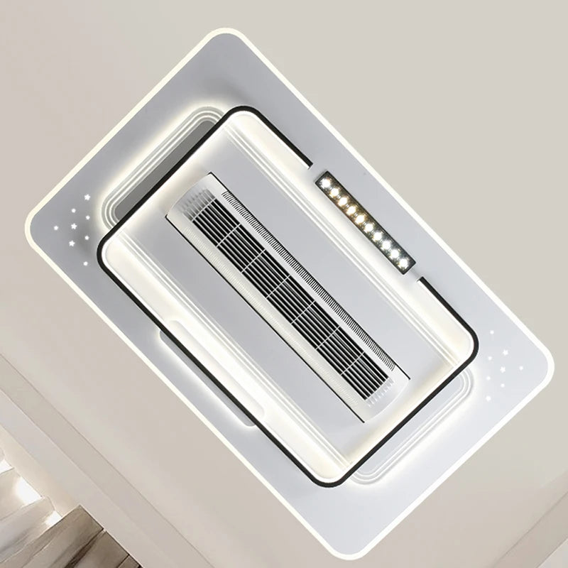 Ventilatore da soffitto a LED senza lama invisibile, telecomando, lampada da soffitto, decorazioni per la – foto 2