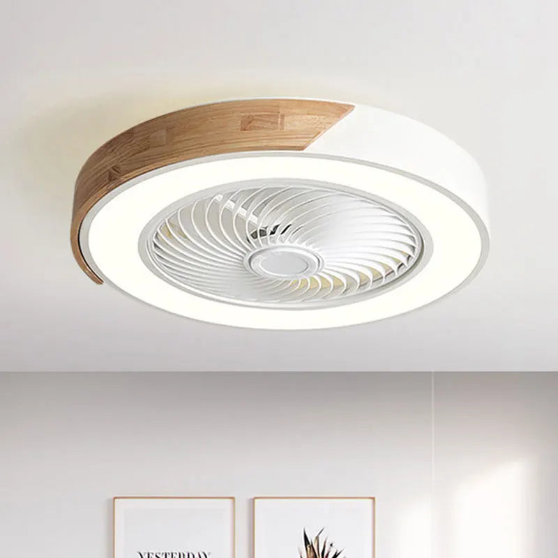 Ventilatore da soffitto Ventilatore da soffitto a basso profilo con luce a led con telecomando per camera da – foto 2