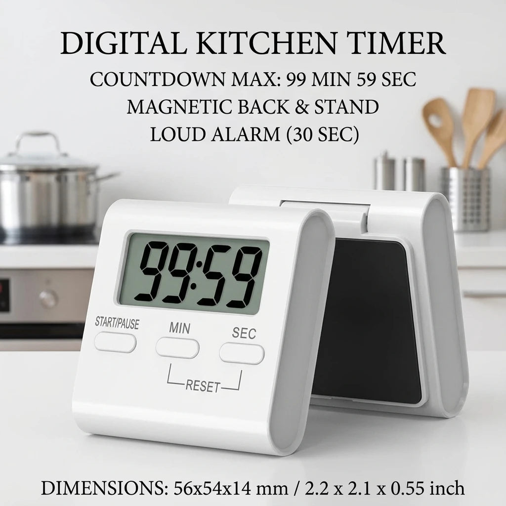 Timer da cucina digitale magnetico con conto alla rovescia – dettaglio 3