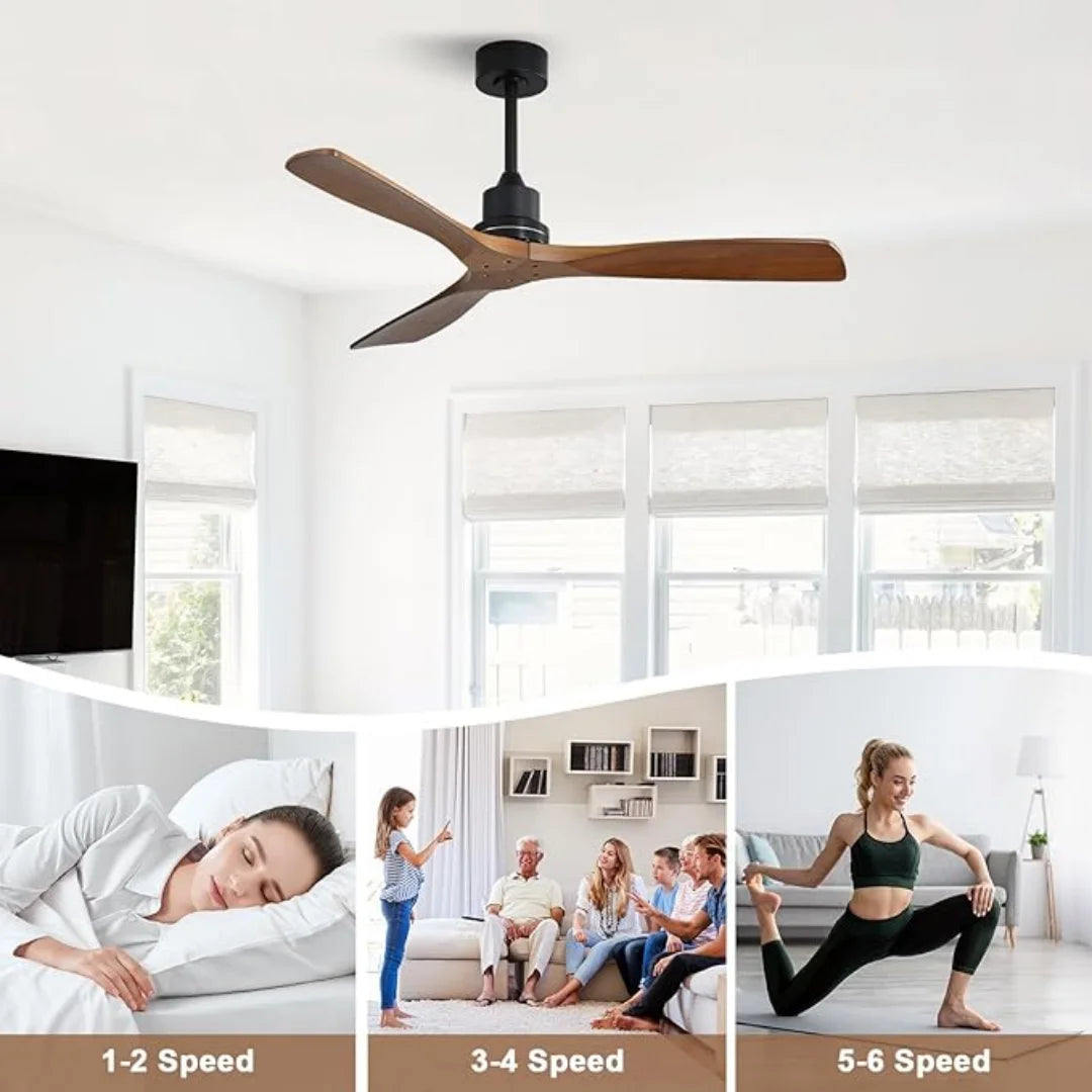 Ventilatore da soffitto 132 cm senza luce, motore DC – dettaglio 4