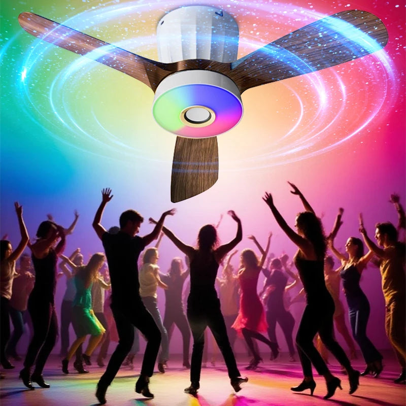 Ventilatore da soffitto smart a 3 pale con luce RGB