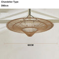 Lampadario in rattan intrecciato, da D60 a D130 cm – dettaglio 7