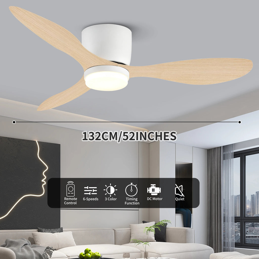Ventilatore da soffitto smart con luce 3CCT e telecomando – dettaglio 6