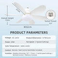 Ventilatore da Soffitto LED con Telecomando, 3 Velocità Regolabili, E27, Lampada Ventilatore Multifunzione – foto 7