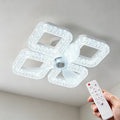 Ventilatore da soffitto con luce, 3 velocità e timer