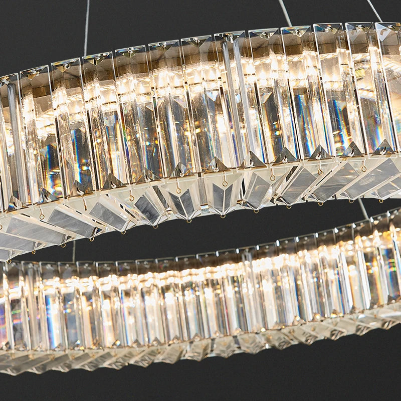 Lampadario LED in cristallo rotondo da 60 cm – dettaglio 4