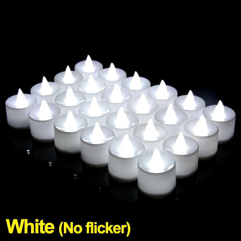 Candele LED tealight senza fiamma, set da 1, 6 o 12 pezzi – dettaglio 6