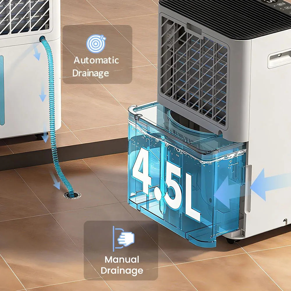 Deumidificatore 20 litri al giorno con ruote e maniglia – dettaglio 4