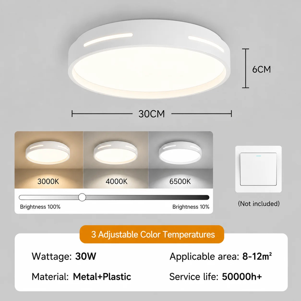 Lampada da soffitto moderna con telecomando, luce da soffitto per l'arredamento della casa, per soggiorno – foto 10