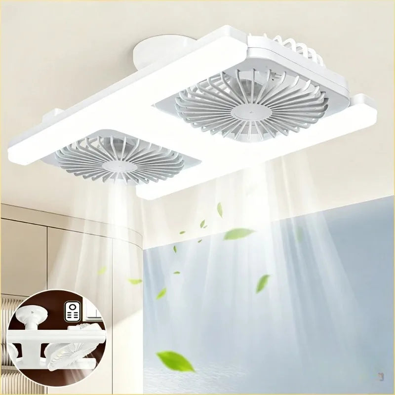 Ventilatore da soffitto 60W a doppie pale con luce e telecomando