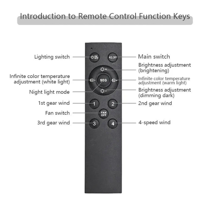 Ventilatore da soffitto moderno a LED con vento forte e silenzioso oscuramento remoto ventilatore da soffitto – foto 5