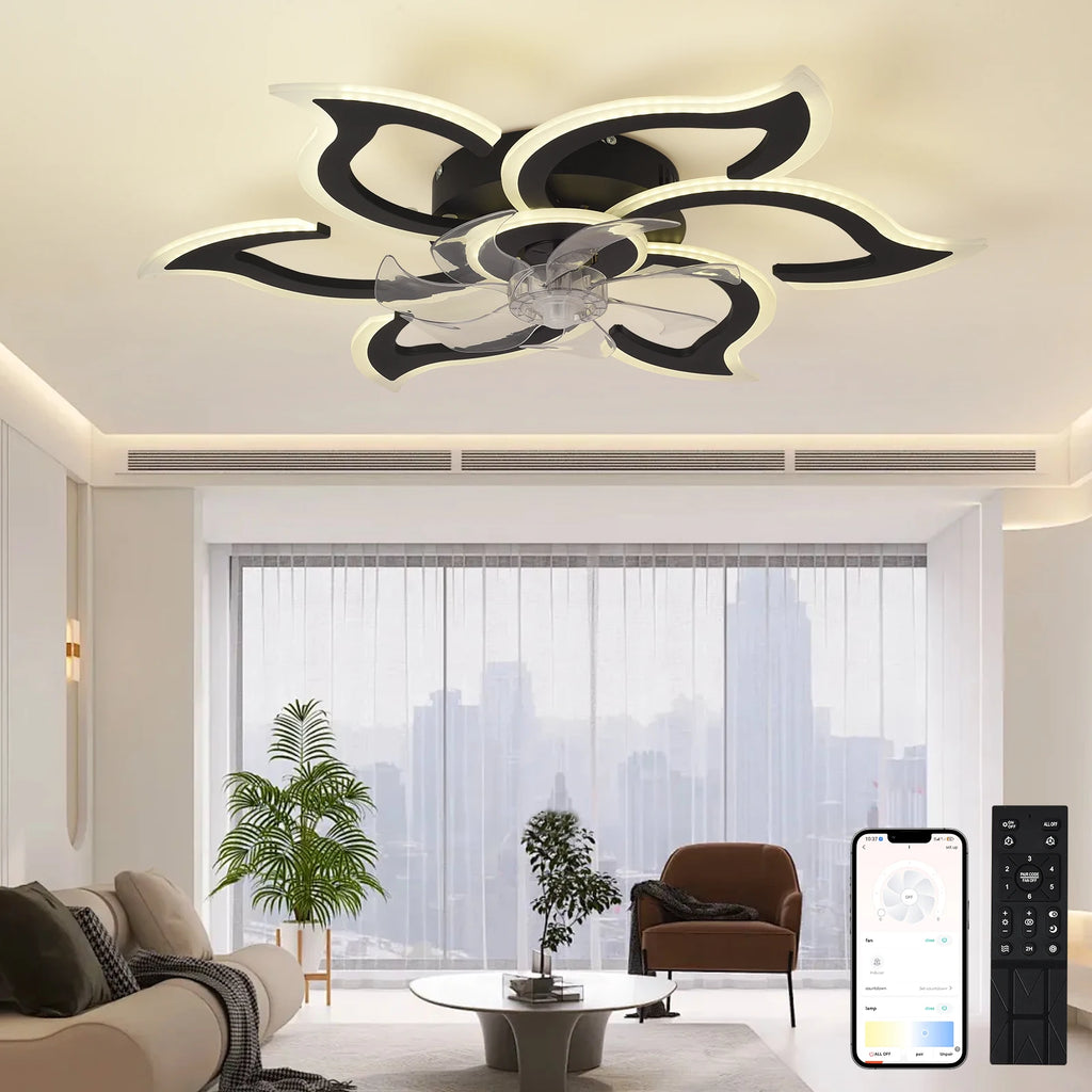 Ventilatore da soffitto a incasso con plafoniera e telecomando – dettaglio 1