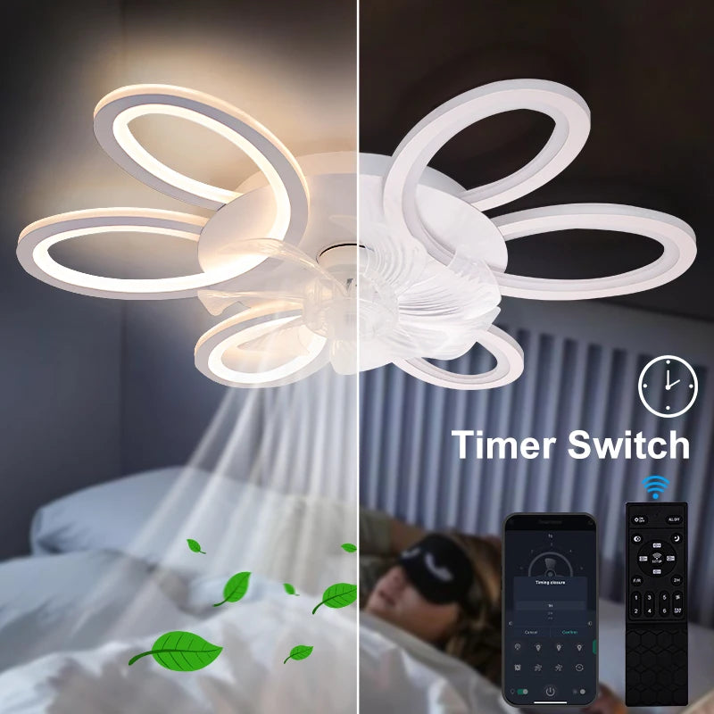 Ventilatore da soffitto con luci Telecomando da 25,83 pollici APP Lampada da ventilatore a LED intelligente – foto 5