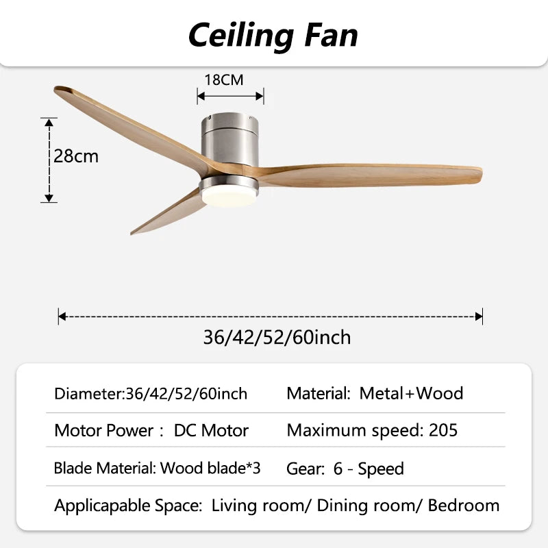 Ventilatore da Soffitto a Basso Profilo 42/52/60 Pollici con Luce LED 3 Colori Dimmerabile 20W Telecomando – foto 10