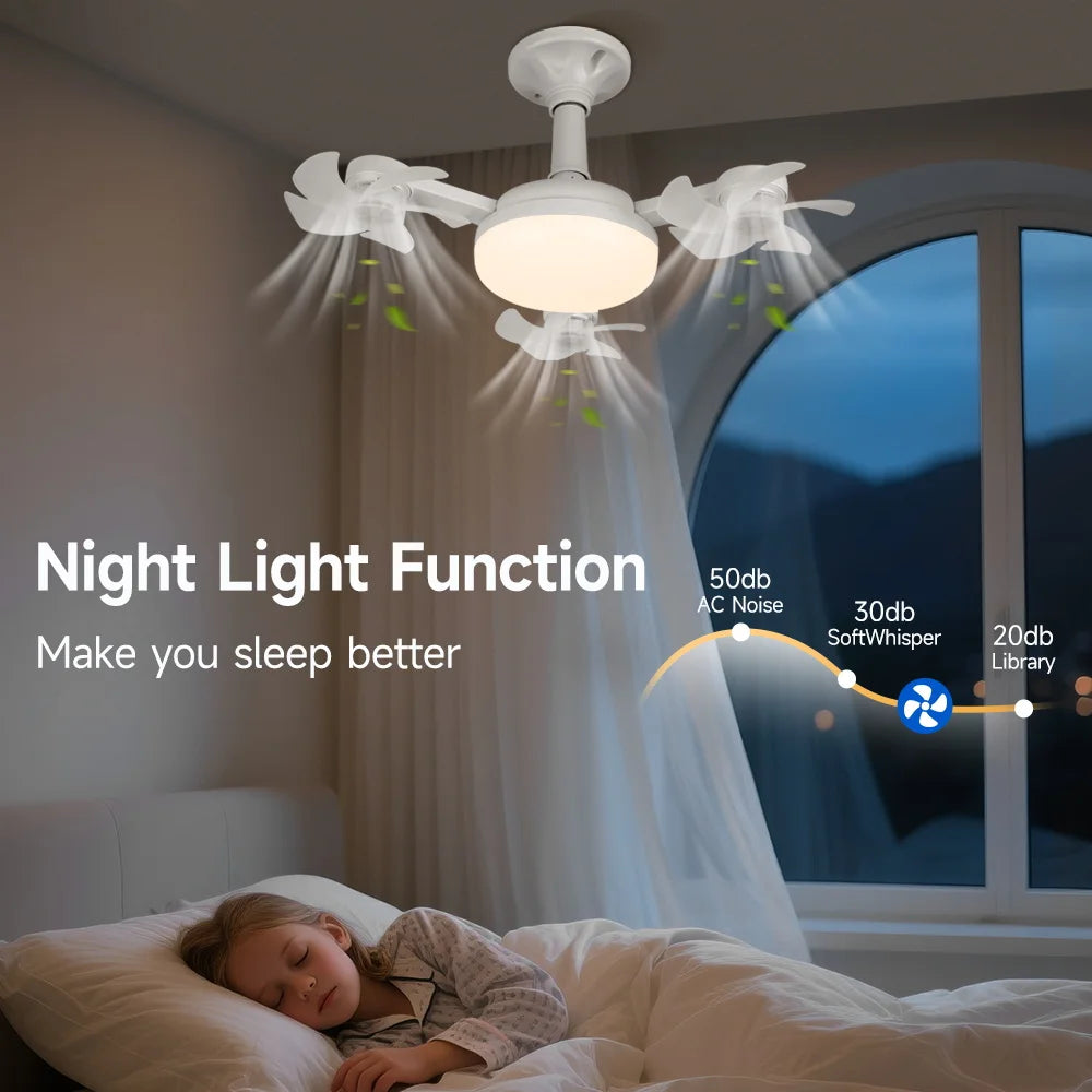 Ventilatore da soffitto LED con telecomando e 3 velocità – dettaglio 2