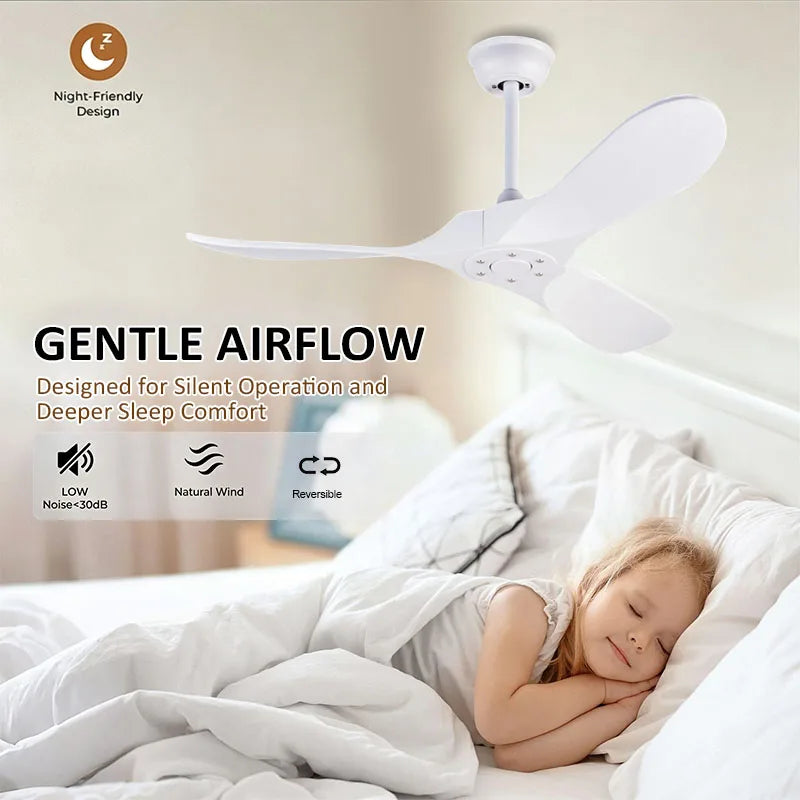Ventilatore da soffitto in ABS da 132 o 152 cm, senza luce – dettaglio 4