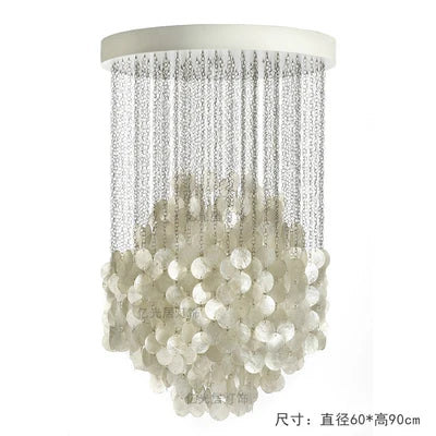Lampadario a conchiglia per soffitti alti, 40 o 60 cm – dettaglio 17