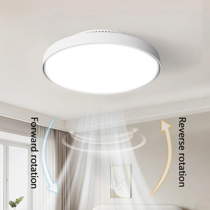 Ventilatore da soffitto senza pale in noce, motore DC dimmerabile – dettaglio 1