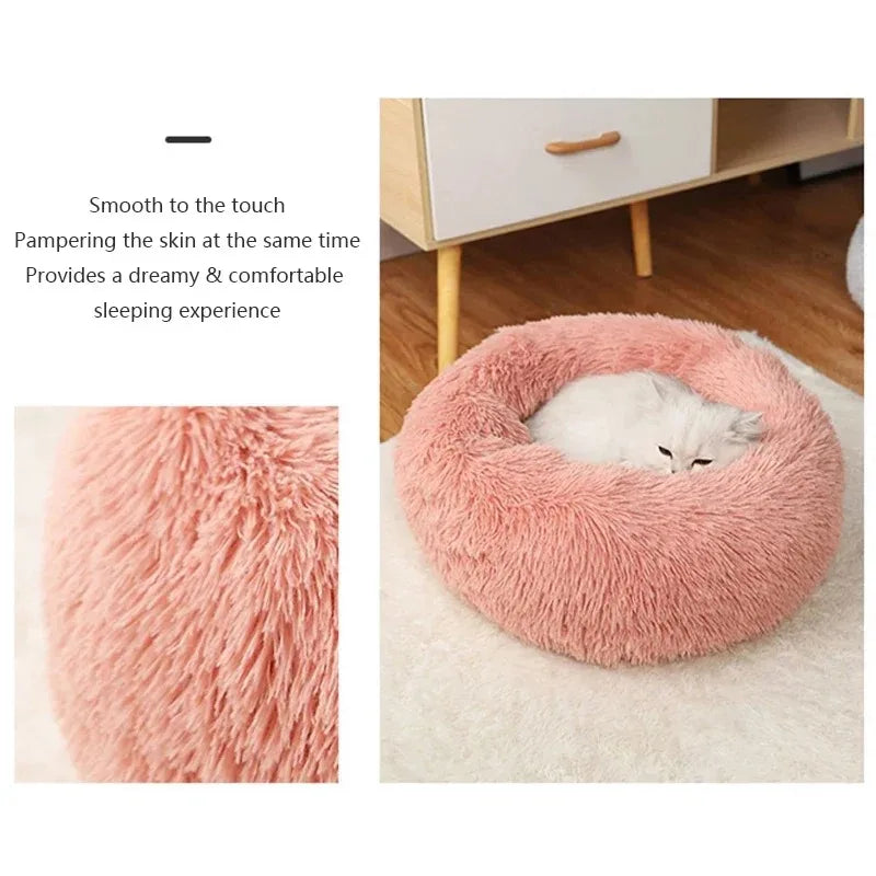 Cuccia rotonda in peluche sfoderabile e lavabile, taglie M e XL – dettaglio 2