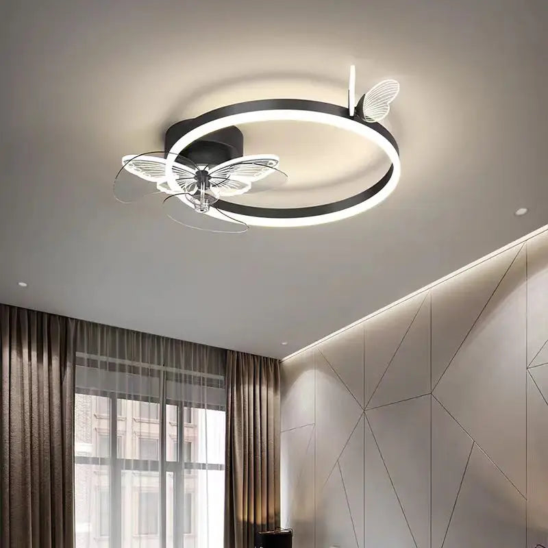 Ventilatore da soffitto a farfalla con luce LED dimmerabile – dettaglio 1