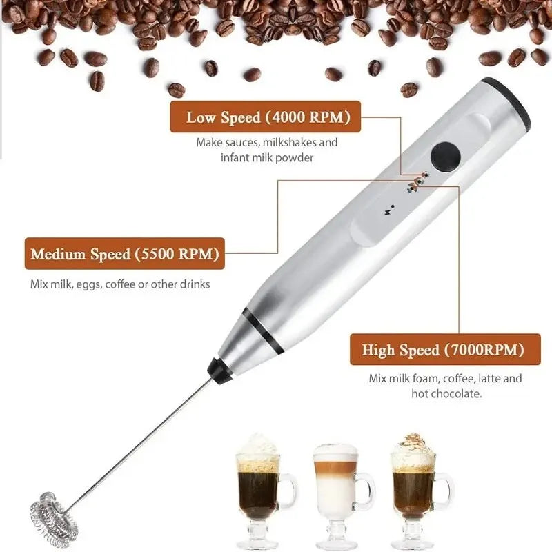 Montalatte elettrico portatile USB con frusta per cappuccino – dettaglio 2