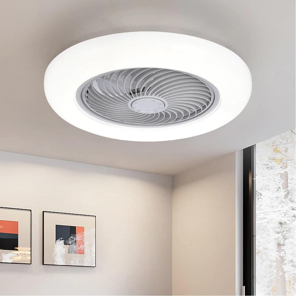 Ventilatori da soffitto intelligenti con luci Telecomando Decorazioni per la camera da letto Lampada da
