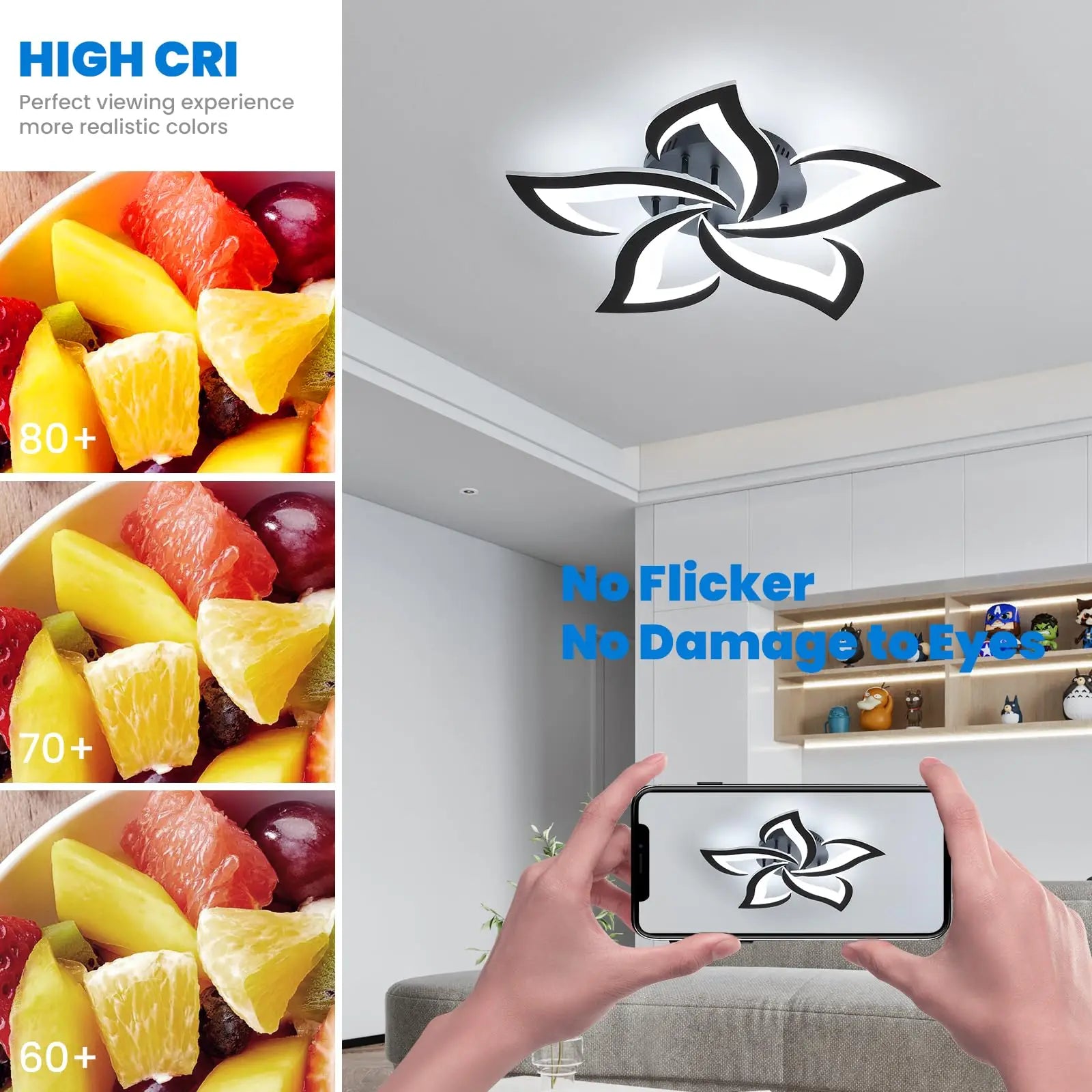 Lampadario Nordico di Lusso con Telecomando e Dimmer