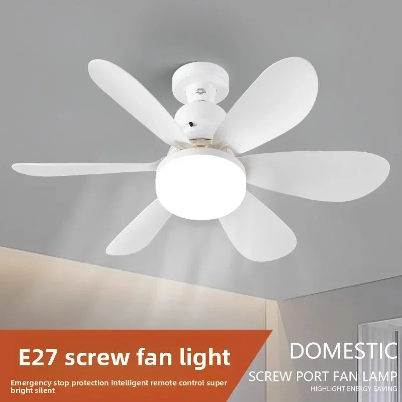 Ventilatore da Soffitto con Luce E27, Telecomando, Super Silenzioso, per Camera da Letto, Cucina e – foto 5