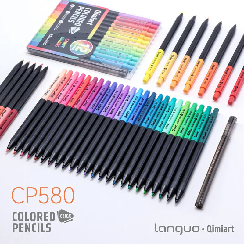 Set 12 matite meccaniche colorate con mina morbida 3.0 mm – dettaglio 2