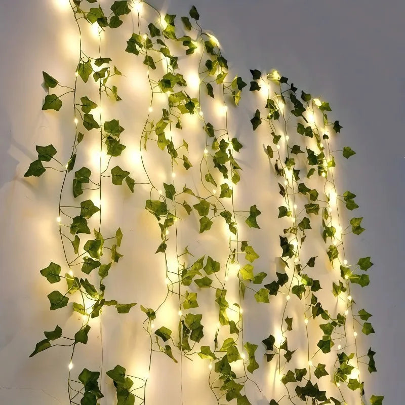 Catena luminosa a foglie, LED a batteria, da 2 a 10 m – dettaglio 1
