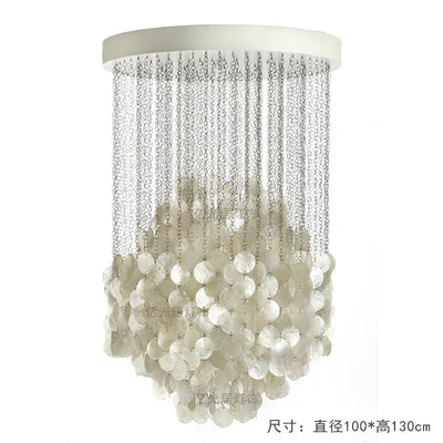 Lampadario a conchiglia per soffitti alti, 40 o 60 cm – dettaglio 9