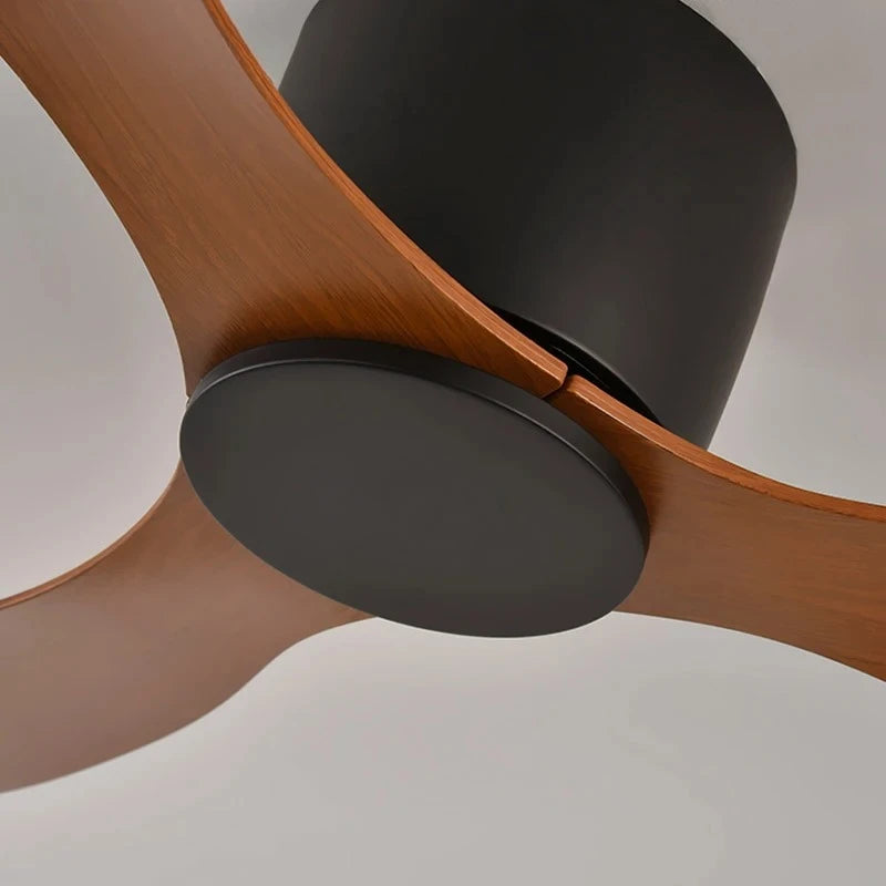 Ventilatore da soffitto moderno senza luci, motore DC, per soffitti bassi, con telecomando, ventilatore – foto 6