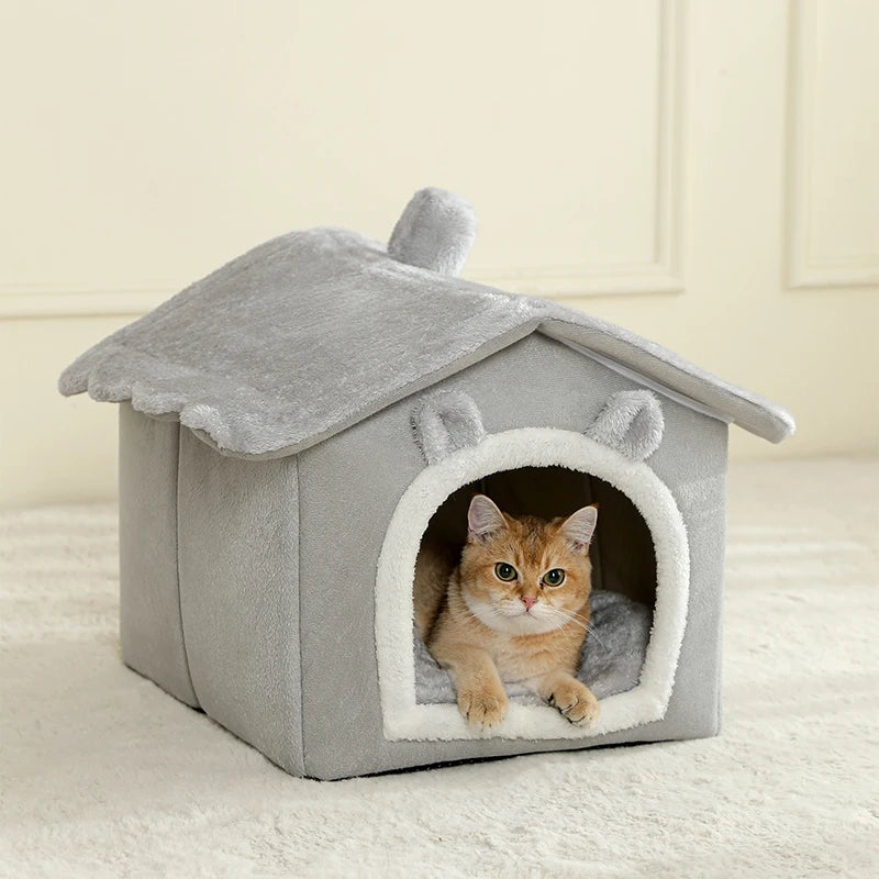Casetta pieghevole lavabile per gatti e cani piccoli