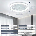Ventilatore da soffitto moderno e sottile, ventilatore da soffitto silenzioso bianco, telecomando – foto 7