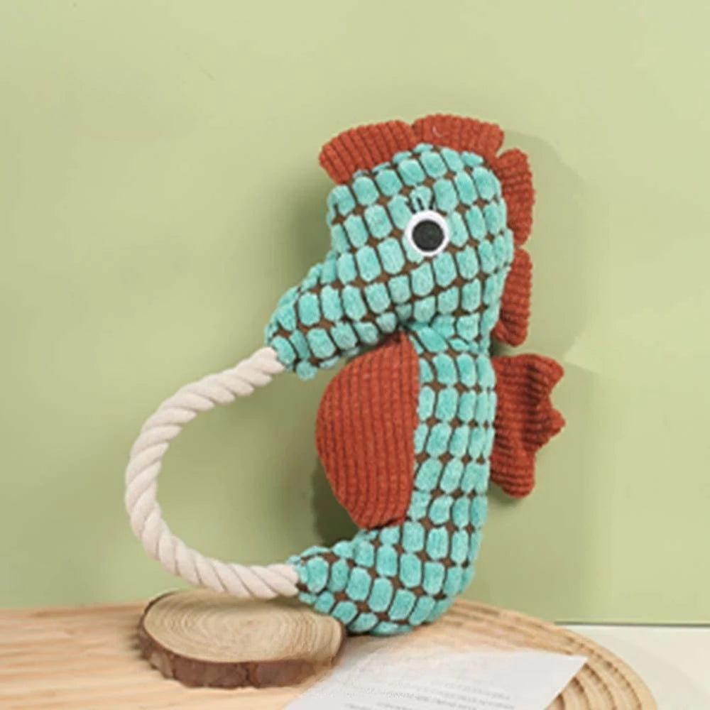 Gioco per Cani in Peluche a Forma di Cavalluccio Marino