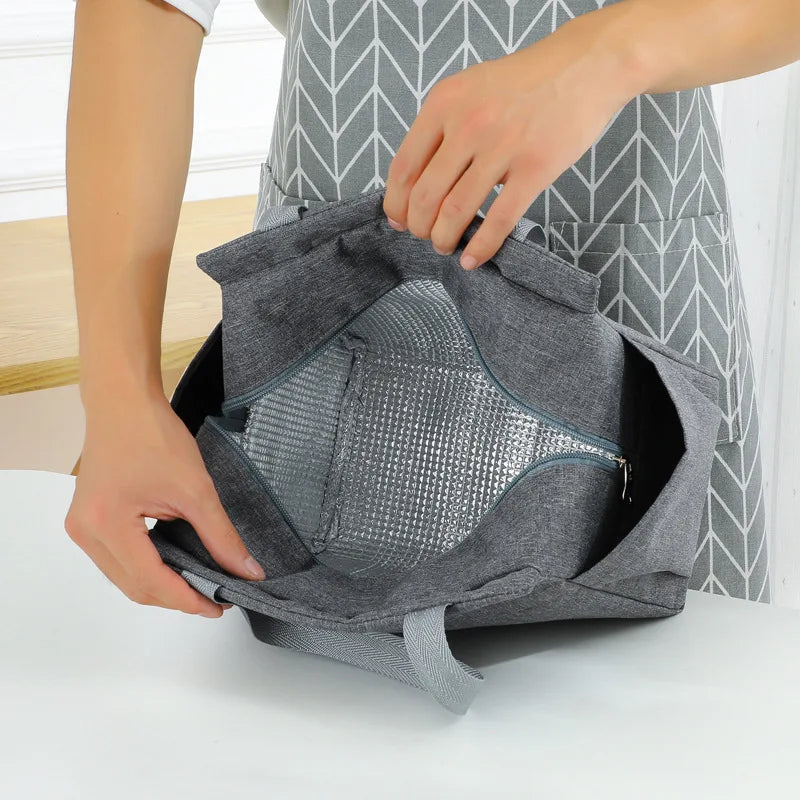 Borsa Termica Porta Pranzo con Doppia Tasca Isolata