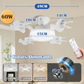 Lampada a LED CANMEIJIA con ventilatore da soffitto, dimmerabile, con 3 velocità di ventilazione e timer – foto 7