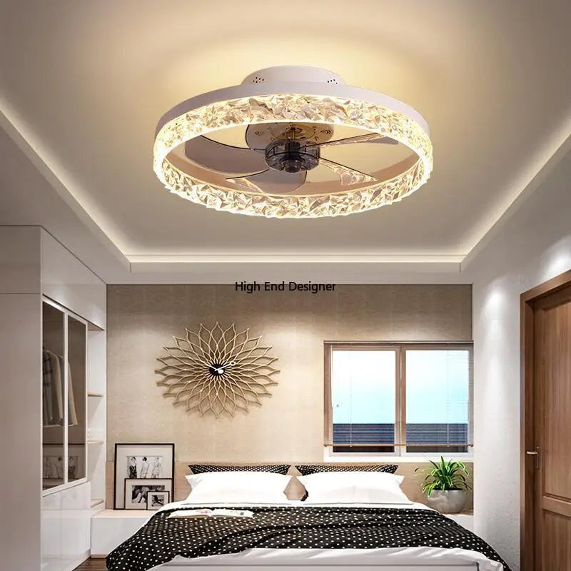 Ventilatore da soffitto con luce e motore DC, otto finiture – dettaglio 3